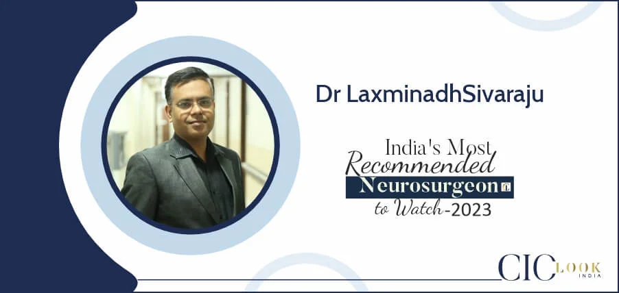 Dr. Laxminadh Sivaraju receiving a neurosurgery achievement award