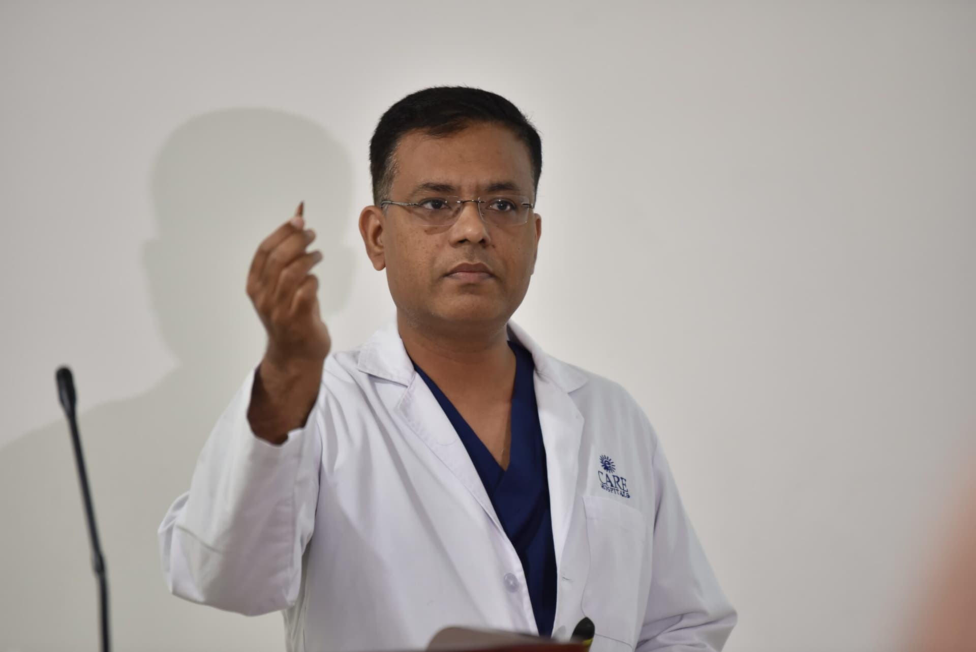Dr. Laxminadh Sivaraju at a medical symposium